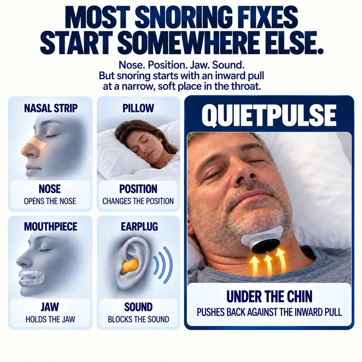 QuietPulse Anti-Snoring Device – Built for Where the Snore Starts